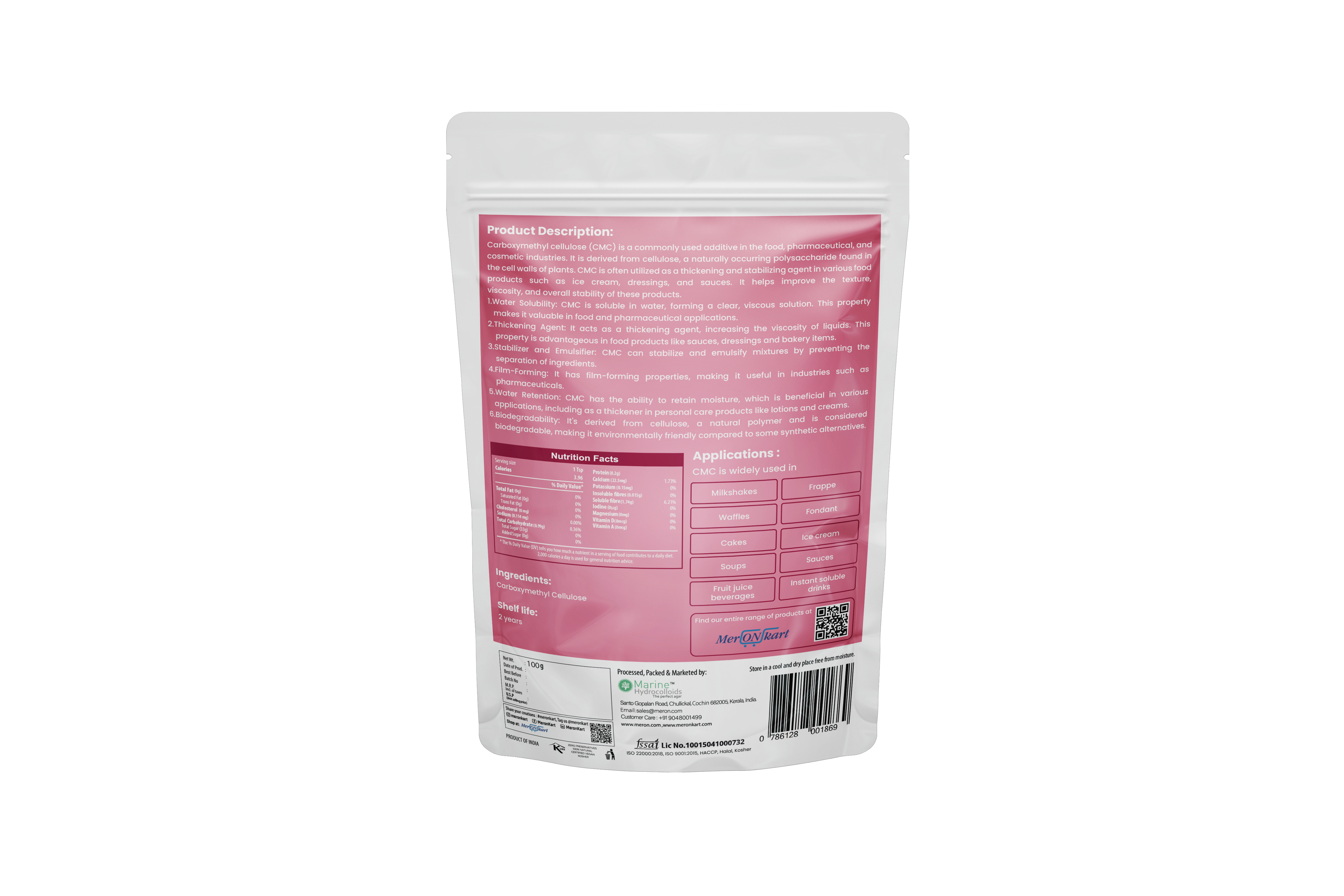 Buy Meron Carboxymethyl Cellulose (CMC) - 100g | High-Quality Thickener & Stabilizer – MeronKart