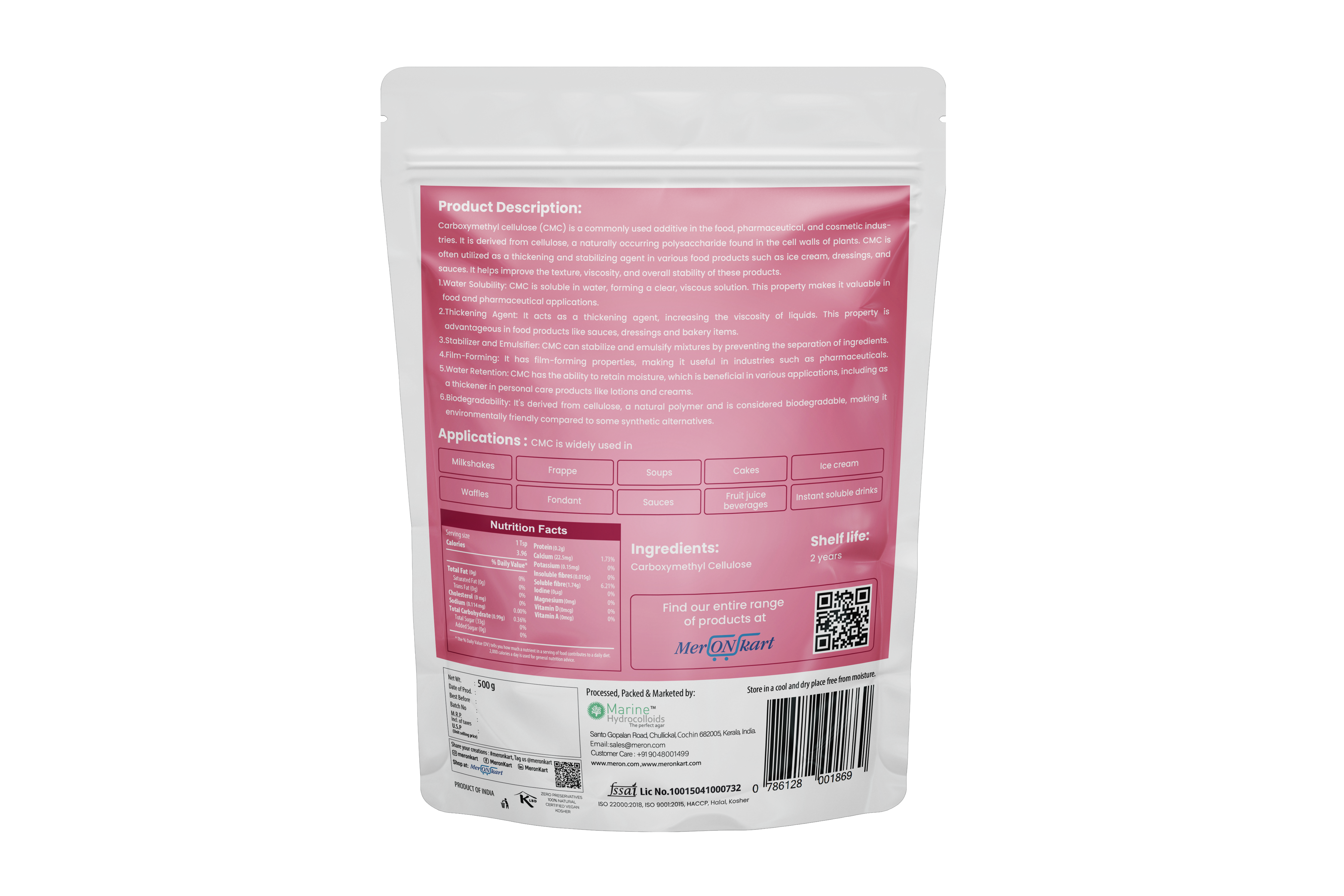 Buy Meron Carboxymethyl Cellulose (CMC) - 500g | High-Quality Thickener & Stabilizer – MeronKart