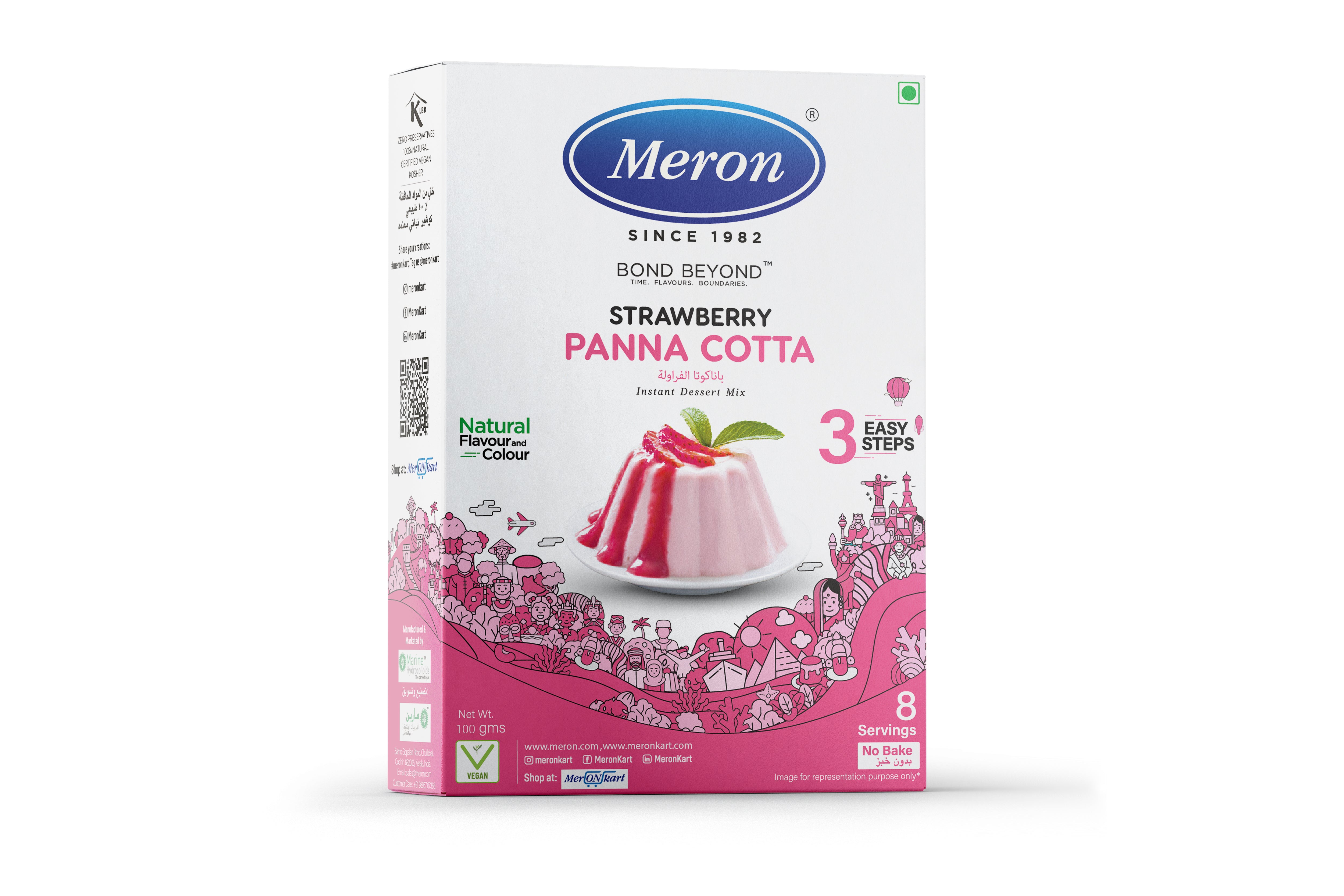 Strawberry Panna Cotta - 100 gm